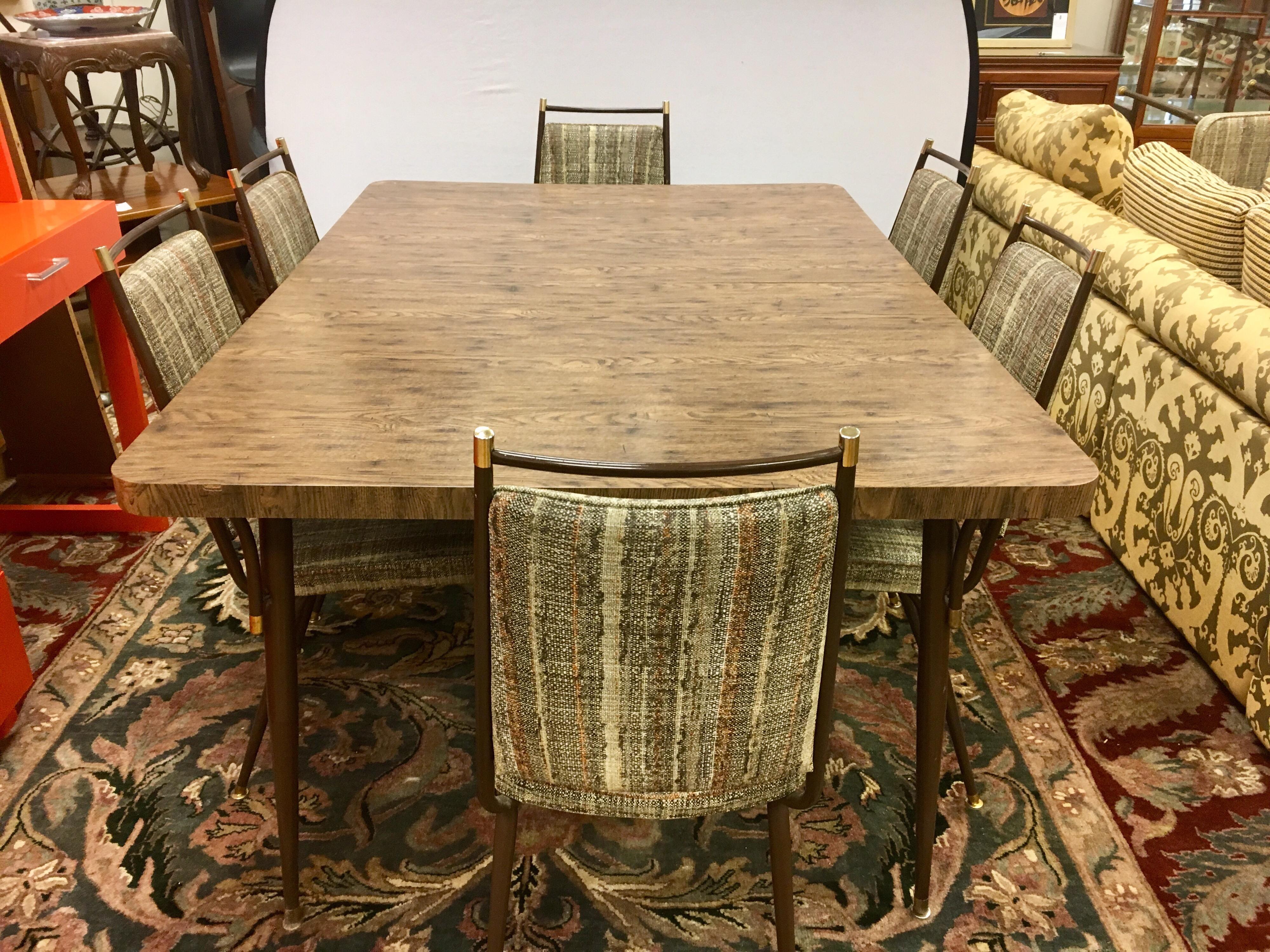 Metal Daystrom Mid-Century Modern Kitchen Dining Set Table Chairs