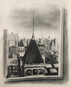 Vintage 14th STREET PERSPECTIVE  (NY) Published by the WPA/FAP (Printer's Proof)