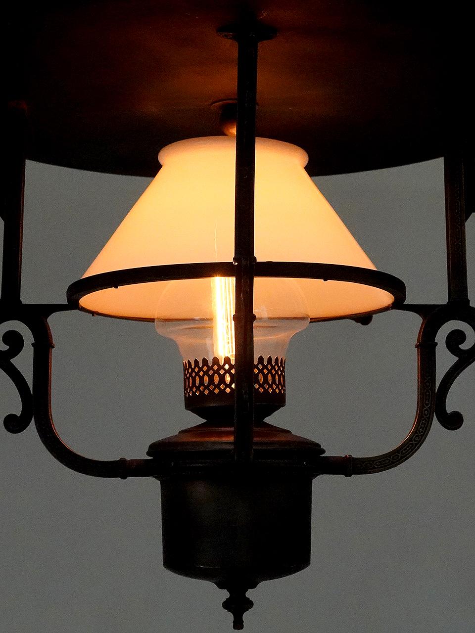 Aesthetic Movement Dayton Narrow Gauge Railroad Center Lamp