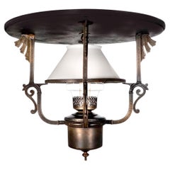 Antique Dayton Narrow Gauge Railroad Center Lamp