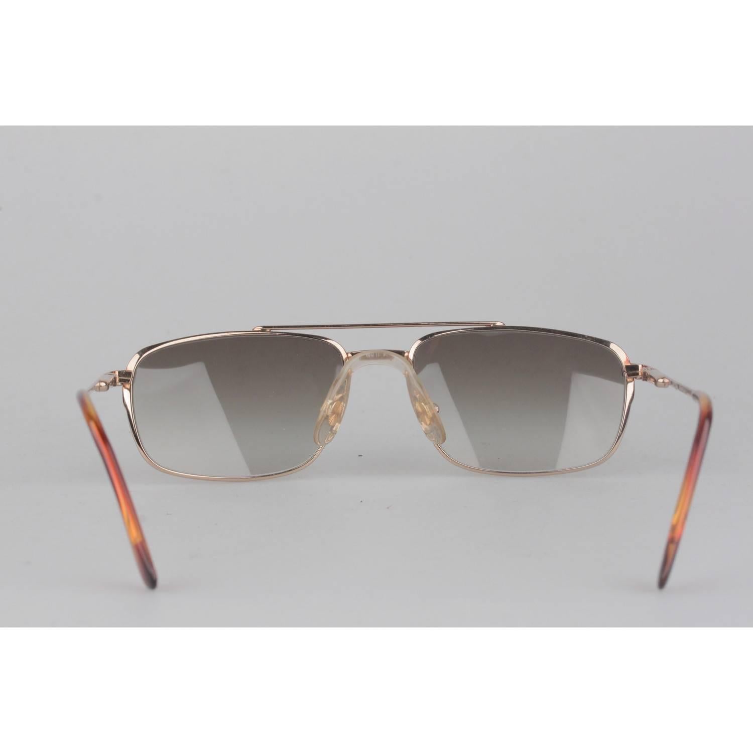 Women's or Men's Safilo Daytona Vintage Brown Metal Pilot Sunglasses 