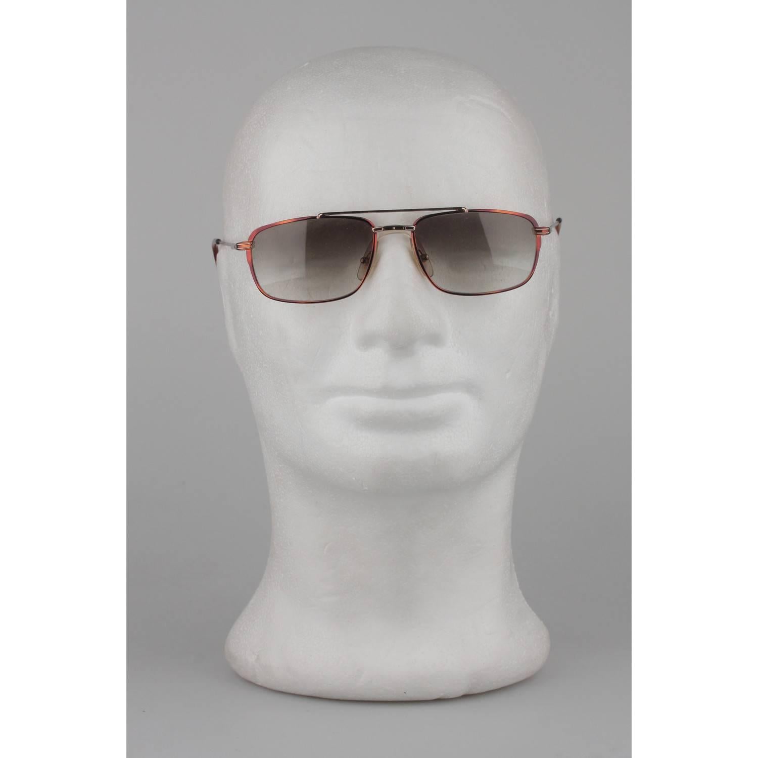 Safilo Daytona Vintage Brown Metal Pilot Sunglasses  3