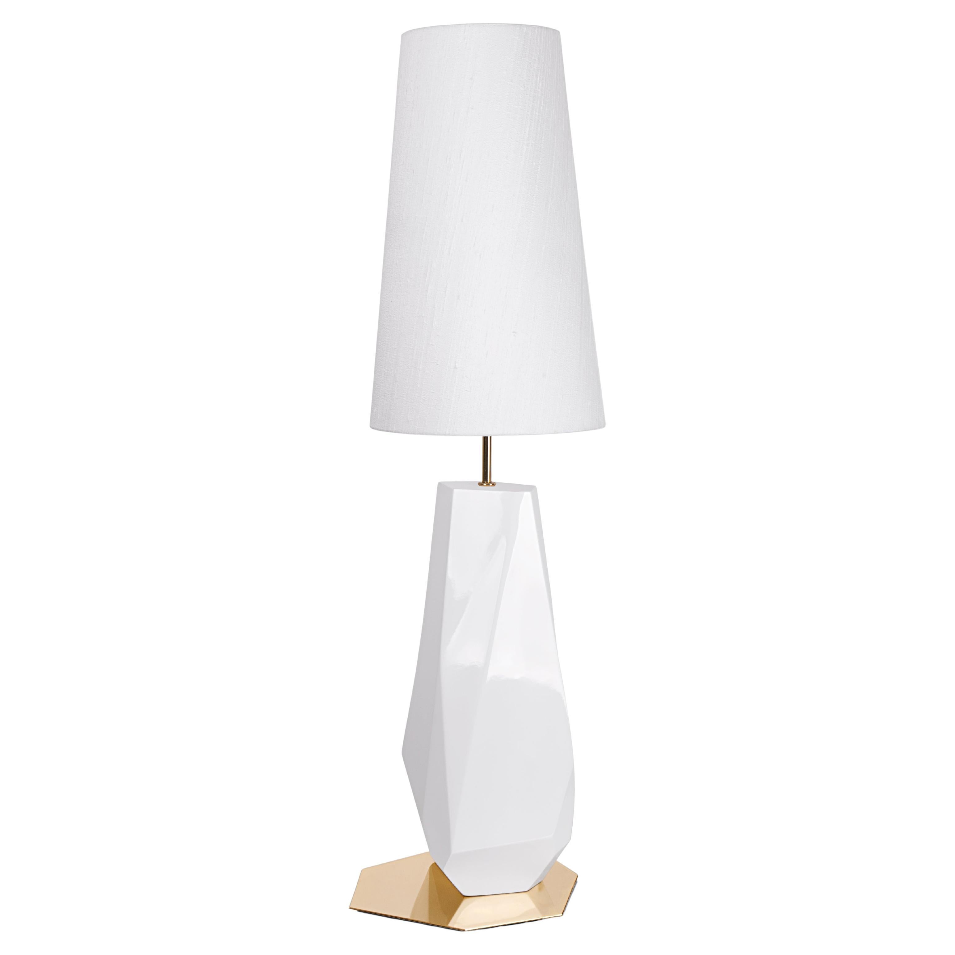 Daytona High White Table Lamp