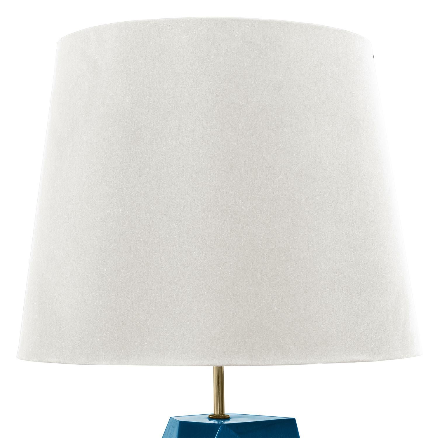 Portuguese Daytona Medium Blue Table Lamp For Sale