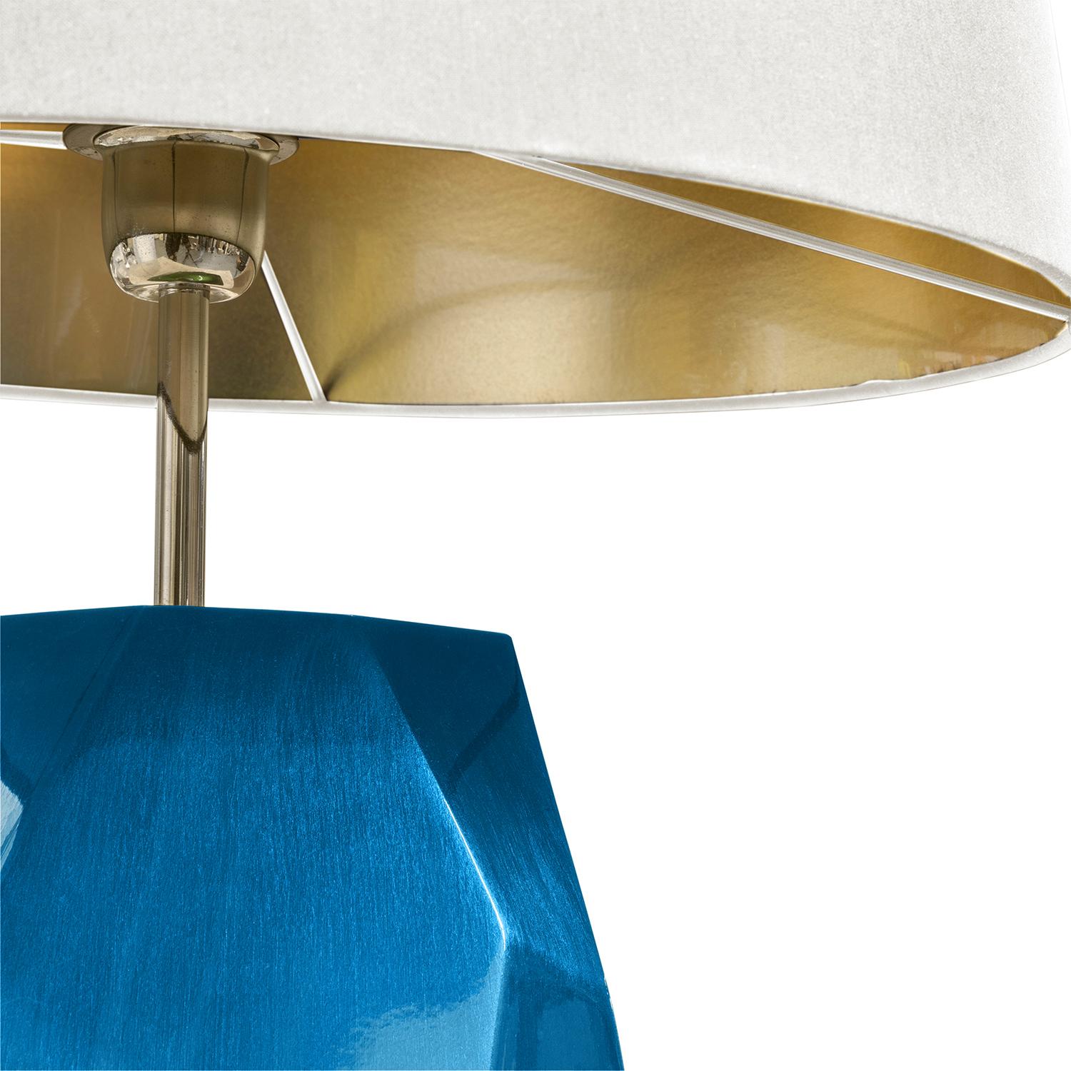 Contemporary Daytona Medium Blue Table Lamp For Sale