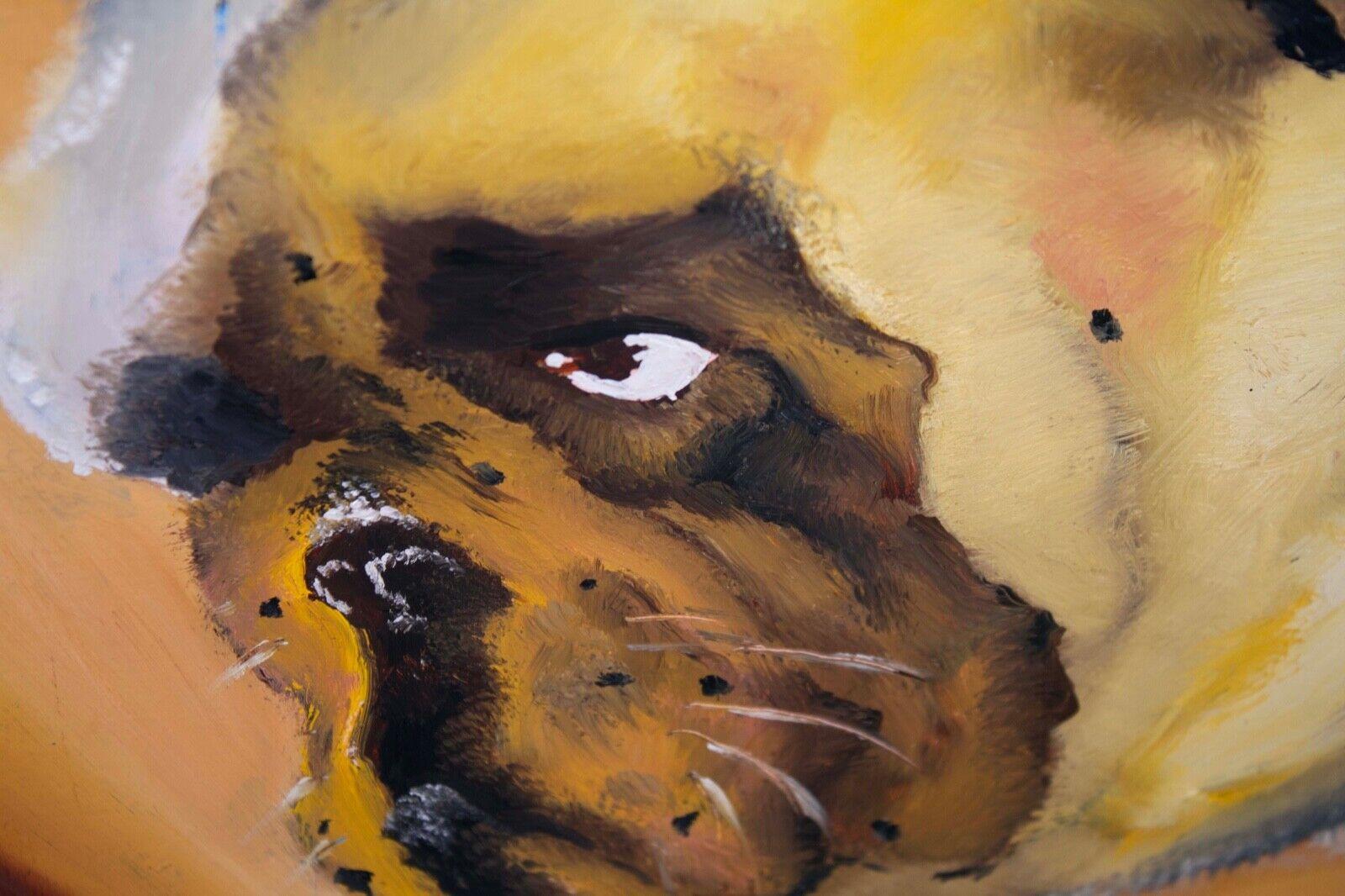 DAZE Chris Ellis Bulldog Coney Island Firmado Graffiti St Art Retrato en Madera en venta 3
