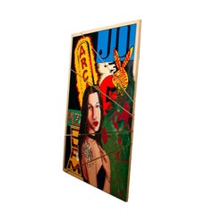 DAZE Chris Ellis Tattooed Girl Coney Island Signed Graffiti Street Art Portrait