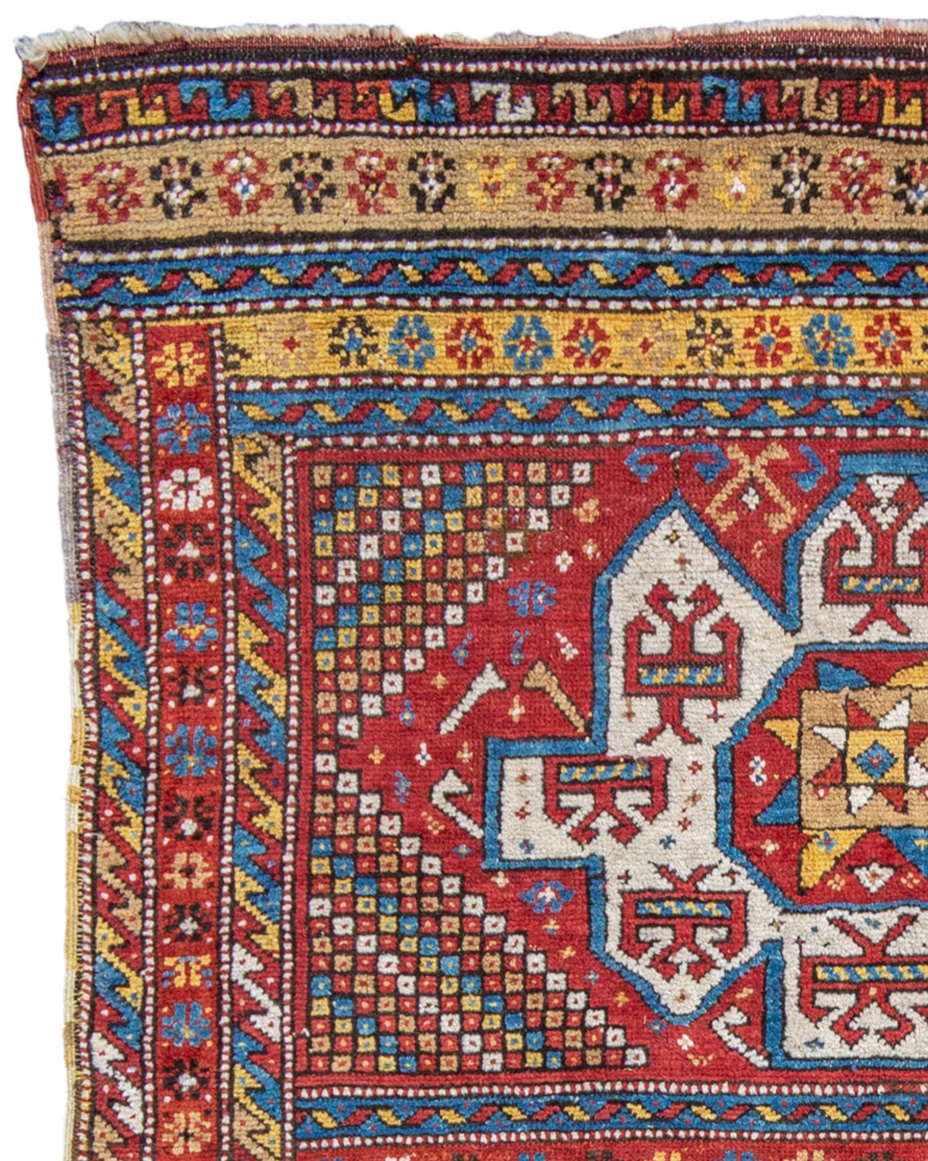Hand-Woven Antique Turkish Dazghiri Rug, 19th Century For Sale