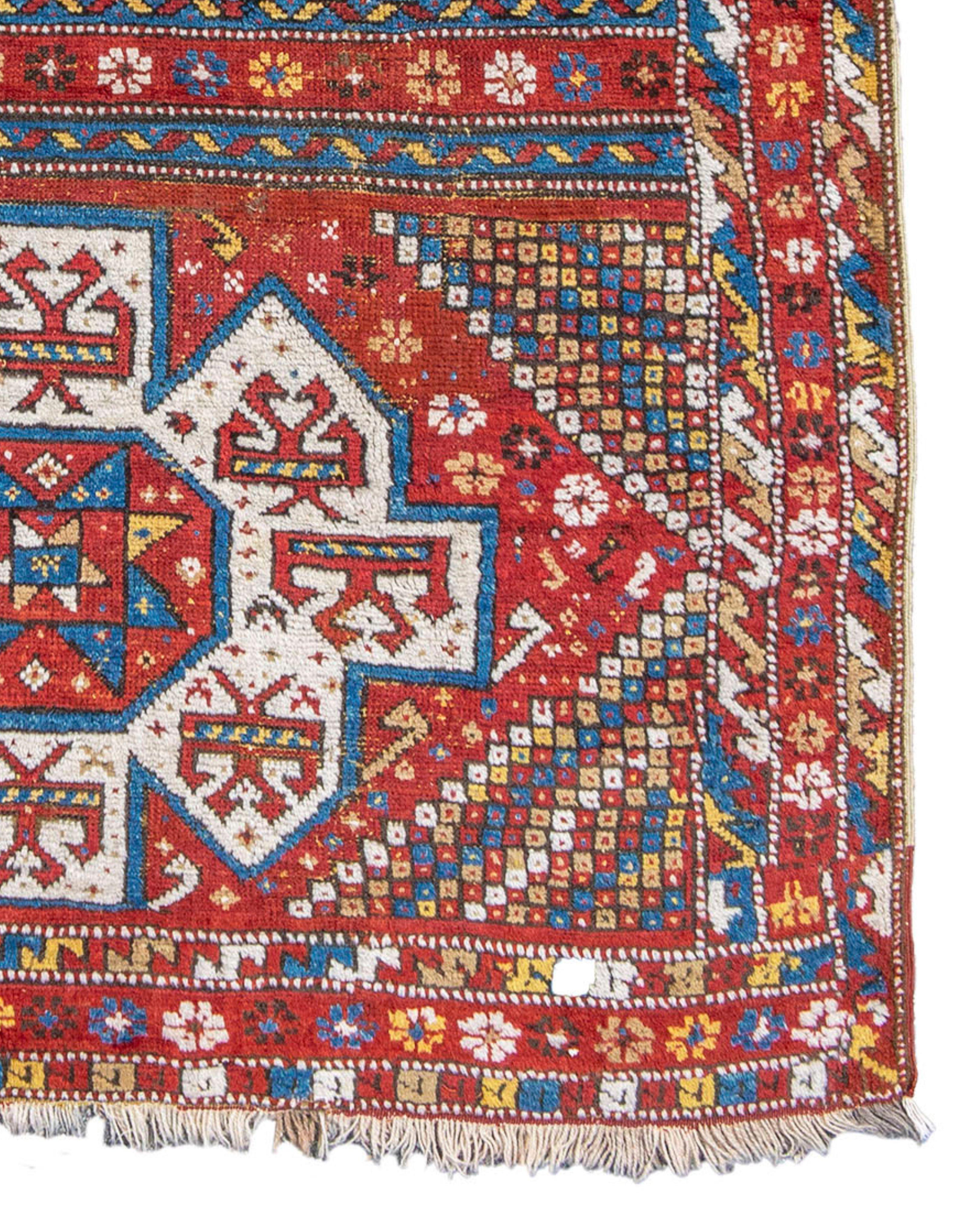Wool Antique Turkish Dazghiri Rug, 19th Century For Sale