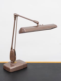 Dazor 2324 Industrial Desk Drafting Architect Work Articulating Lamp, 1950s