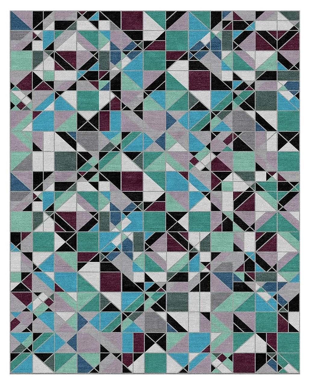 Hand-Knotted Dazzle Rug by Emtivi Studio For Sale