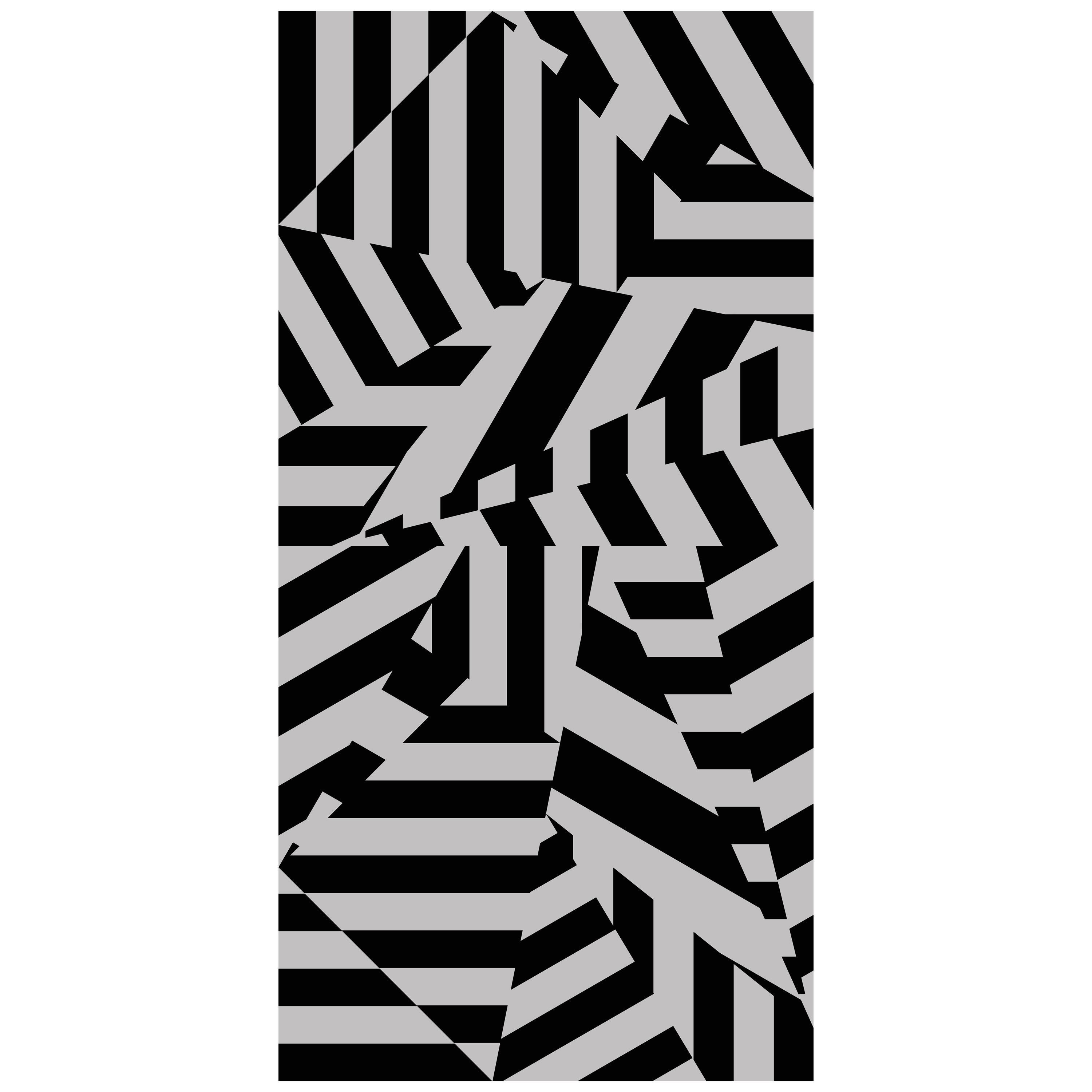 Dazzle Wallpaper in Grey by 17 Patterns For Sale
