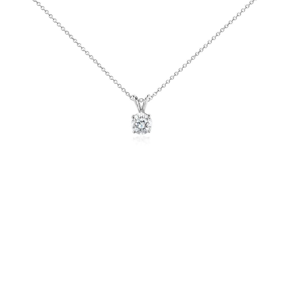 Taille ronde Collier pendentif en or jaune 14 carats avec diamants ronds en vente