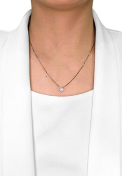 Dazzling 0.13ct Natural Diamond Necklace in 18k White Gold