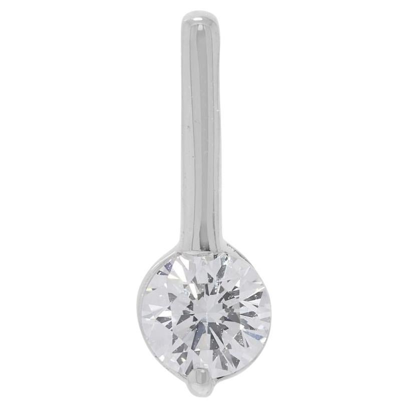 Dazzling 0.25ct Natural Diamond 18K White Gold Pendant
