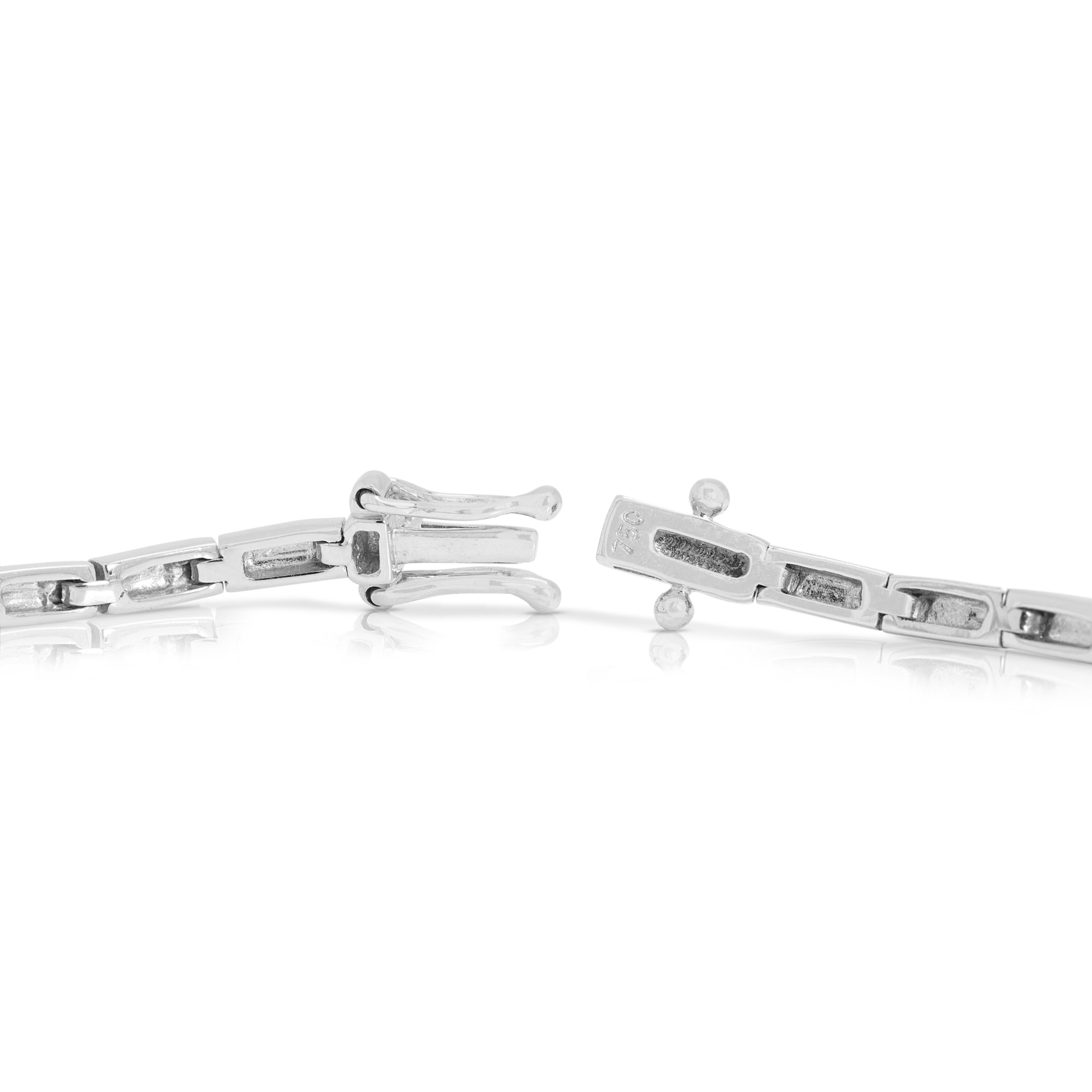 Donna Abbagliante bracciale tennis con diamanti naturali da 0,34 carati in oro bianco 18 carati