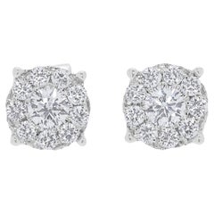 Schillernde 0,44ct Good Heart himmlische Diamant-Ohrstecker aus 18K Weißgold