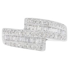 Schillernder 0,54ct Diamond Wrap Ring aus 18K Weißgold (