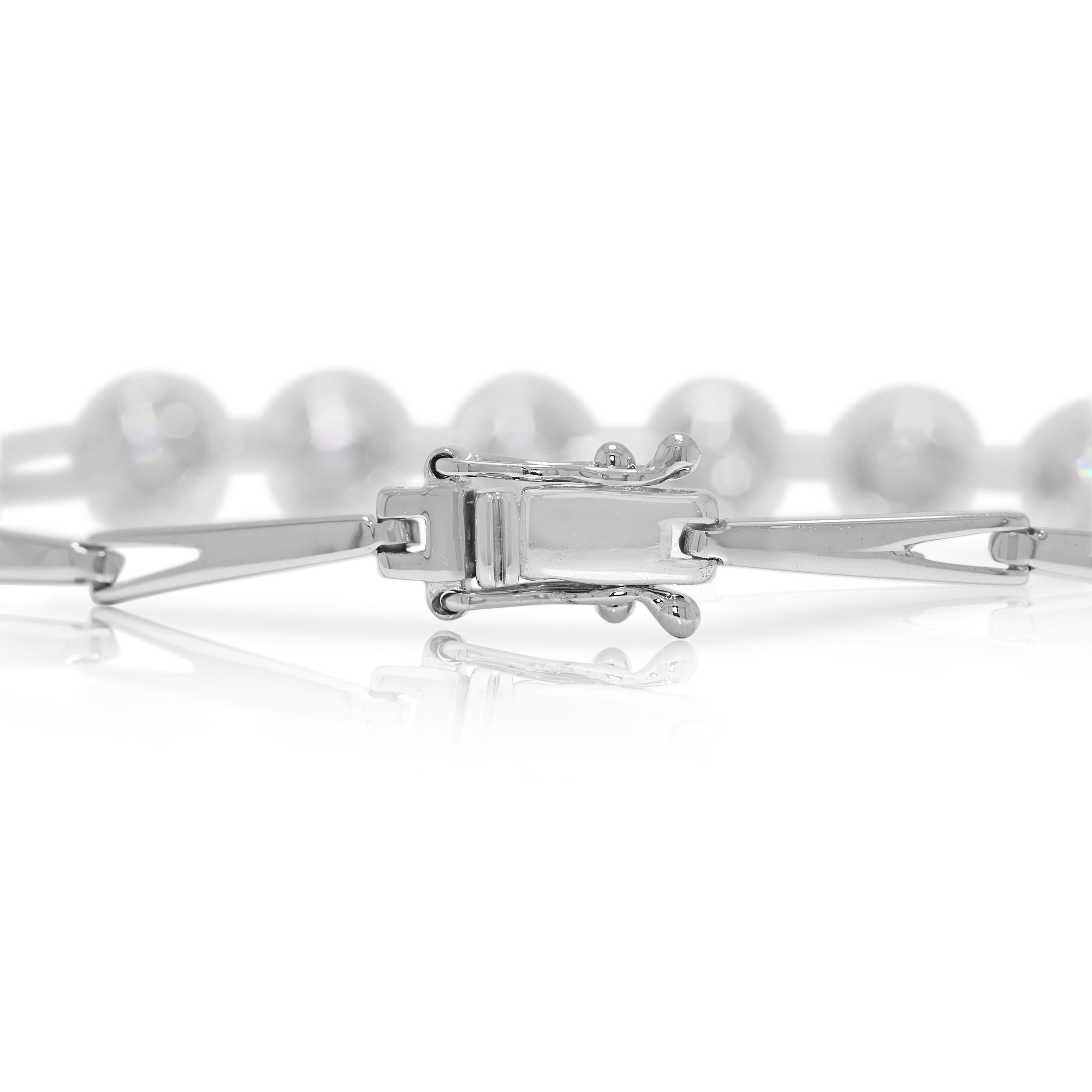 Women's Dazzling 0.54ct Natural Diamond Bracelet in 18K White Gold For Sale