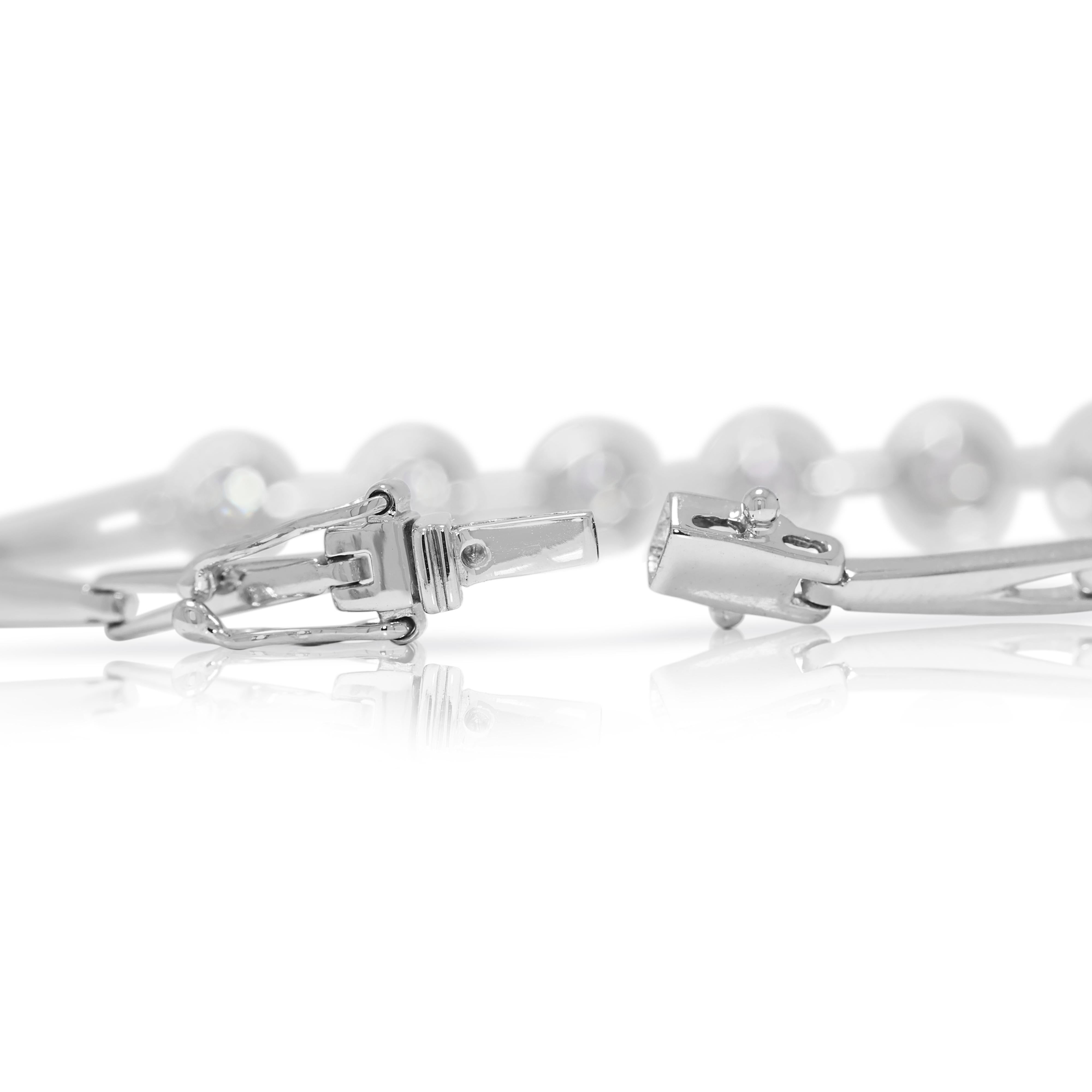 Dazzling 0.54ct Natural Diamond Bracelet in 18K White Gold For Sale 1