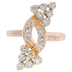 Dazzling 0.54ct Natural Diamond Openwork Ring in 14K Yellow Gold