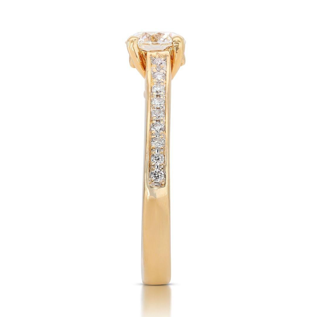 Women's Dazzling 0.56 ct. Round Brilliant Diamonds Ring For Sale