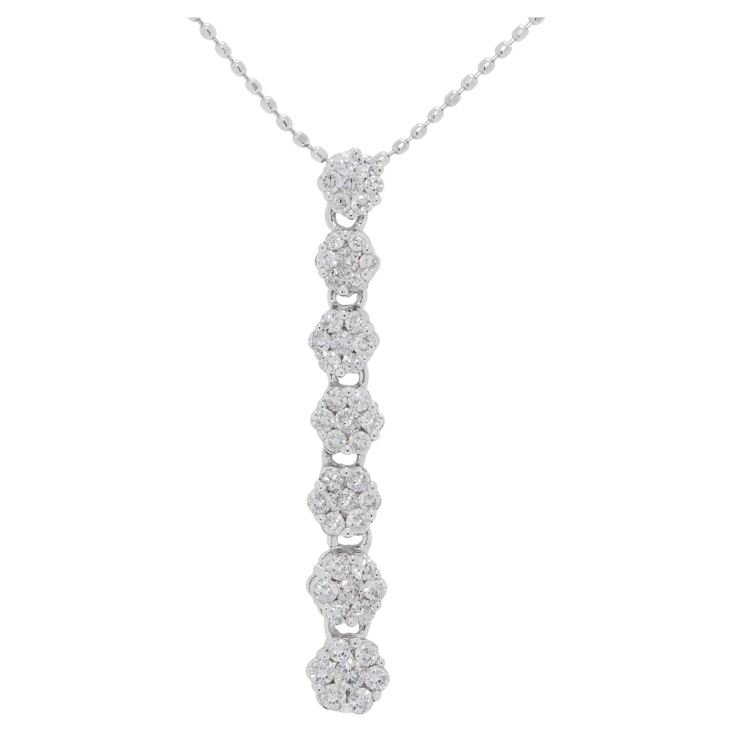 Schillernder 0,5ct Journey-Style Diamant-Anhänger mit Kette aus 18K Weißgold