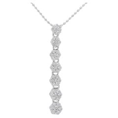 Schillernder 0,5ct Journey-Style Diamant-Anhänger mit Kette aus 18K Weißgold