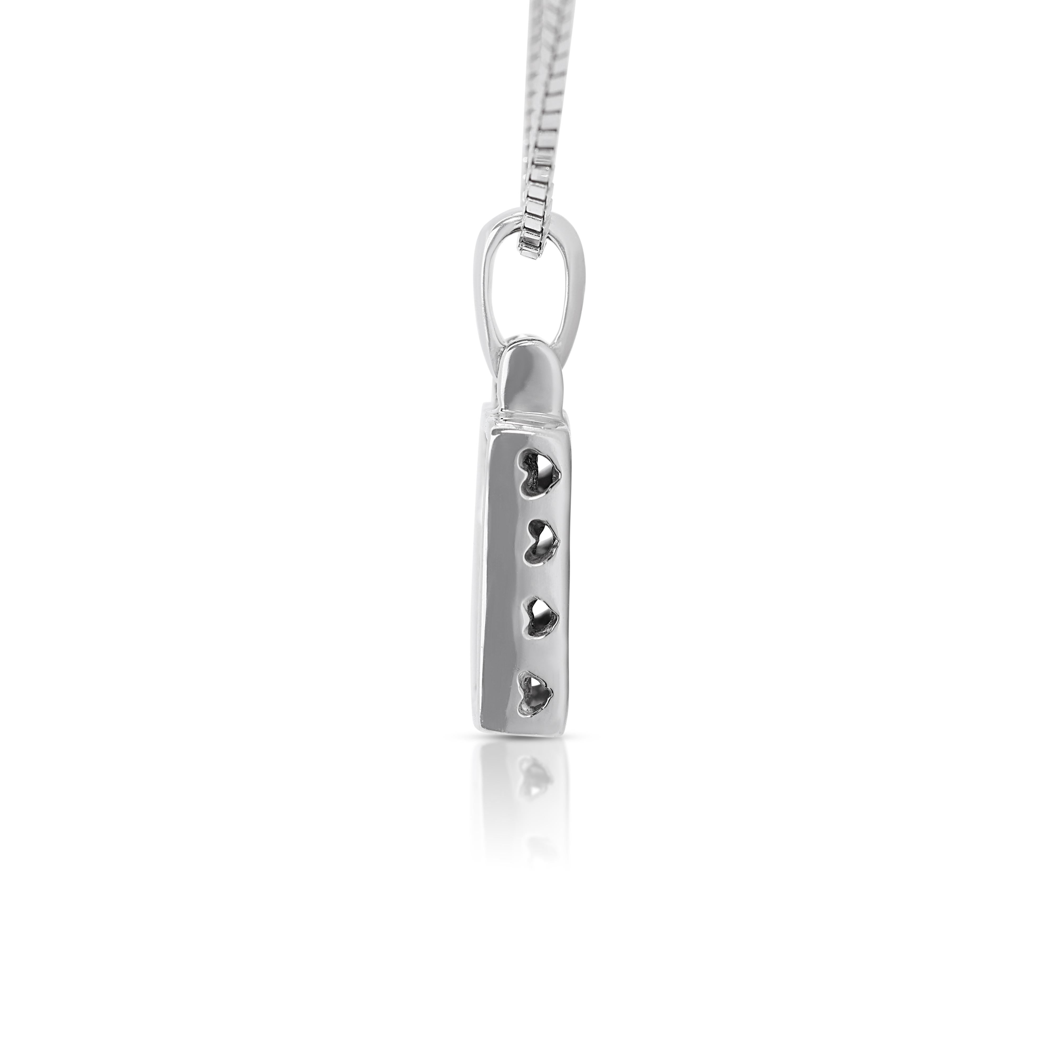 Women's Dazzling 0.63ct Diamonds Pendant in 18K White Gold - (Chain Not Included) For Sale