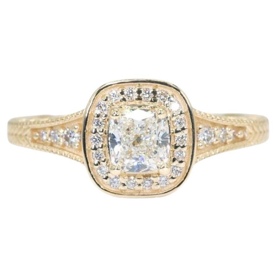 Dazzling 0.7 Carat Cushion Diamond Ring