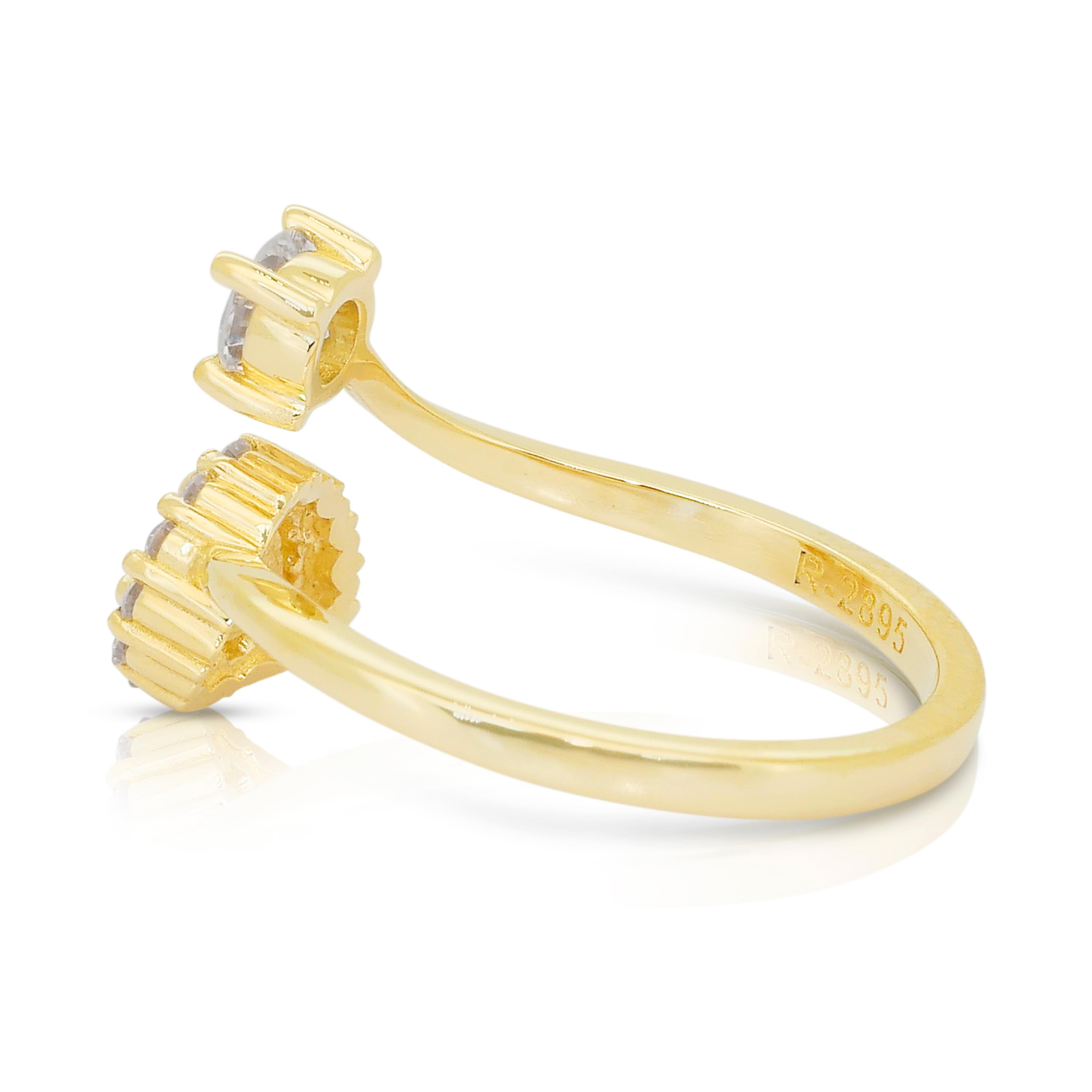 De las mujeres Deslumbrante Anillo de Diamantes Naturales de 0,78ct en Oro Blanco de 14k - Certificado IGI en venta