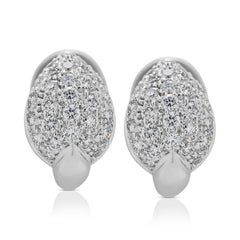 Dazzling 0.84ct Natural Diamond Stud Earrings in 18K White Gold