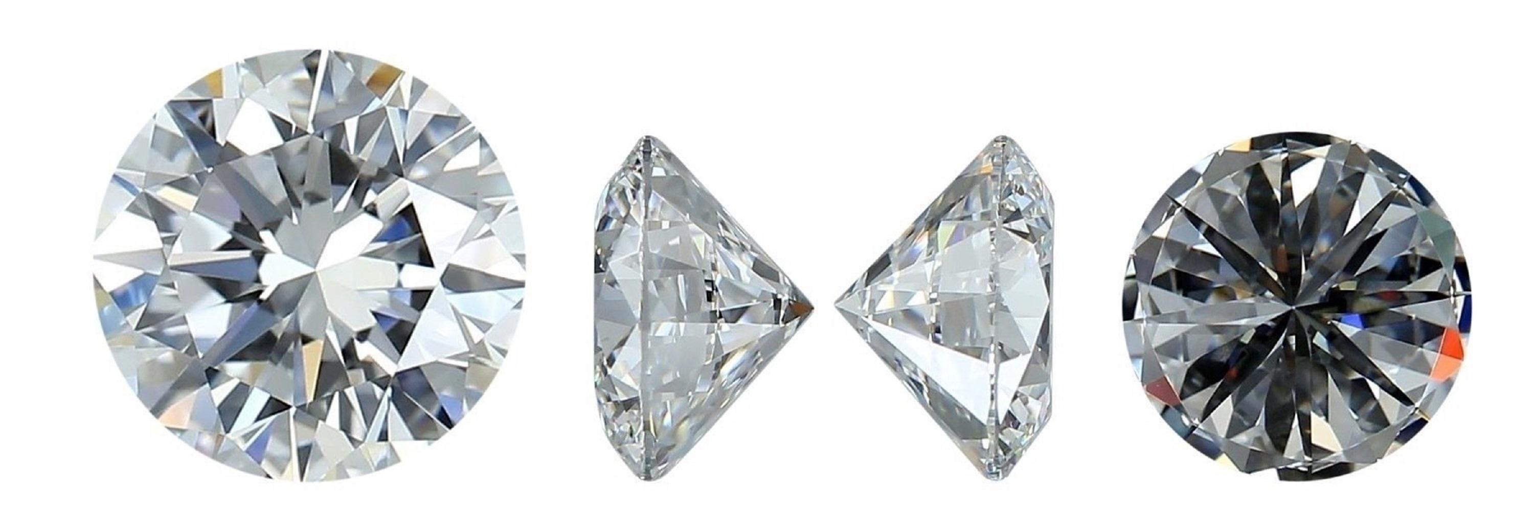 Eblouissant diamant naturel de 1 pce avec 0,90 Ct rond G VVS1 Certificat IGI Unisexe en vente