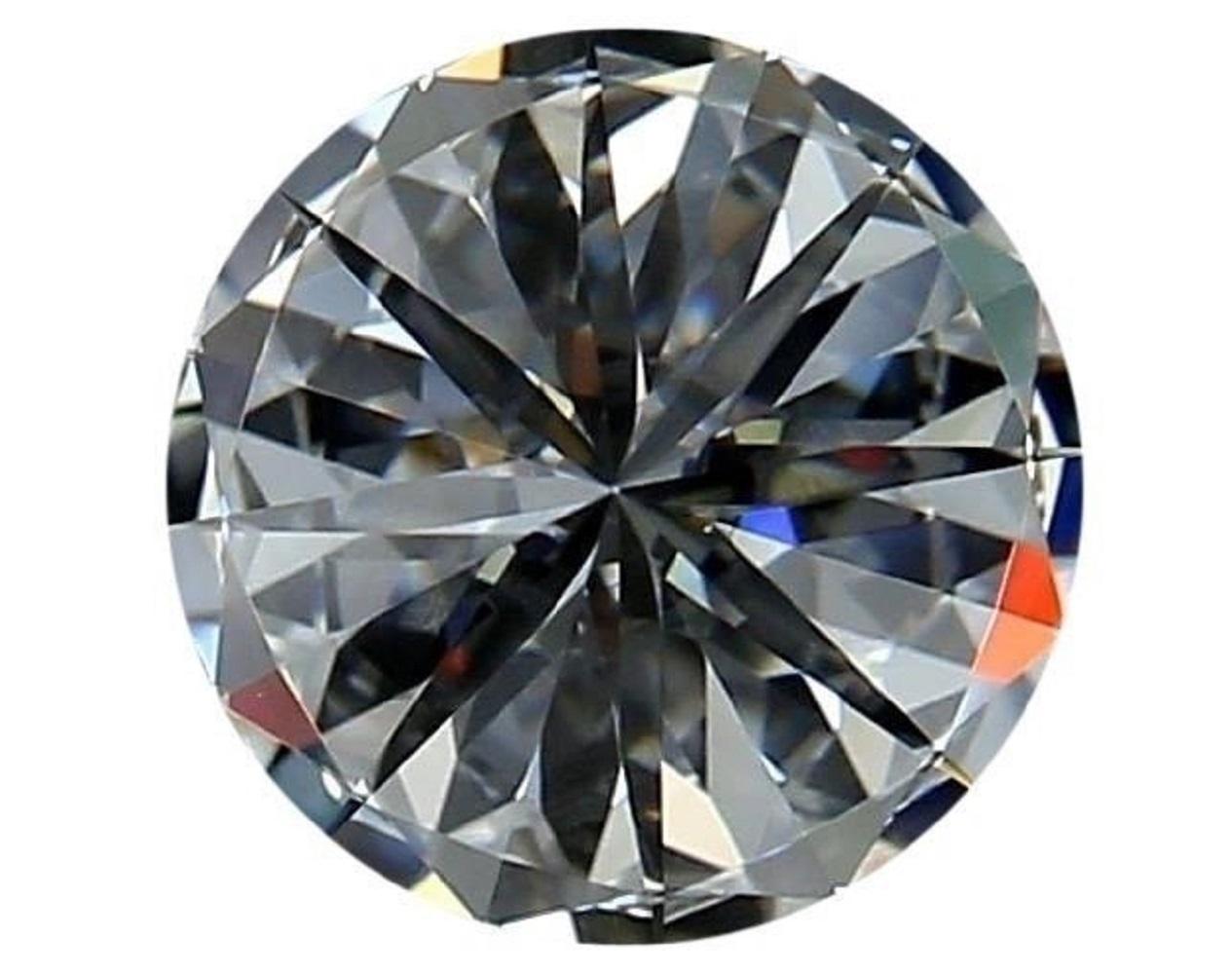 Eblouissant diamant naturel de 1 pce avec 0,90 Ct rond G VVS1 Certificat IGI en vente 2