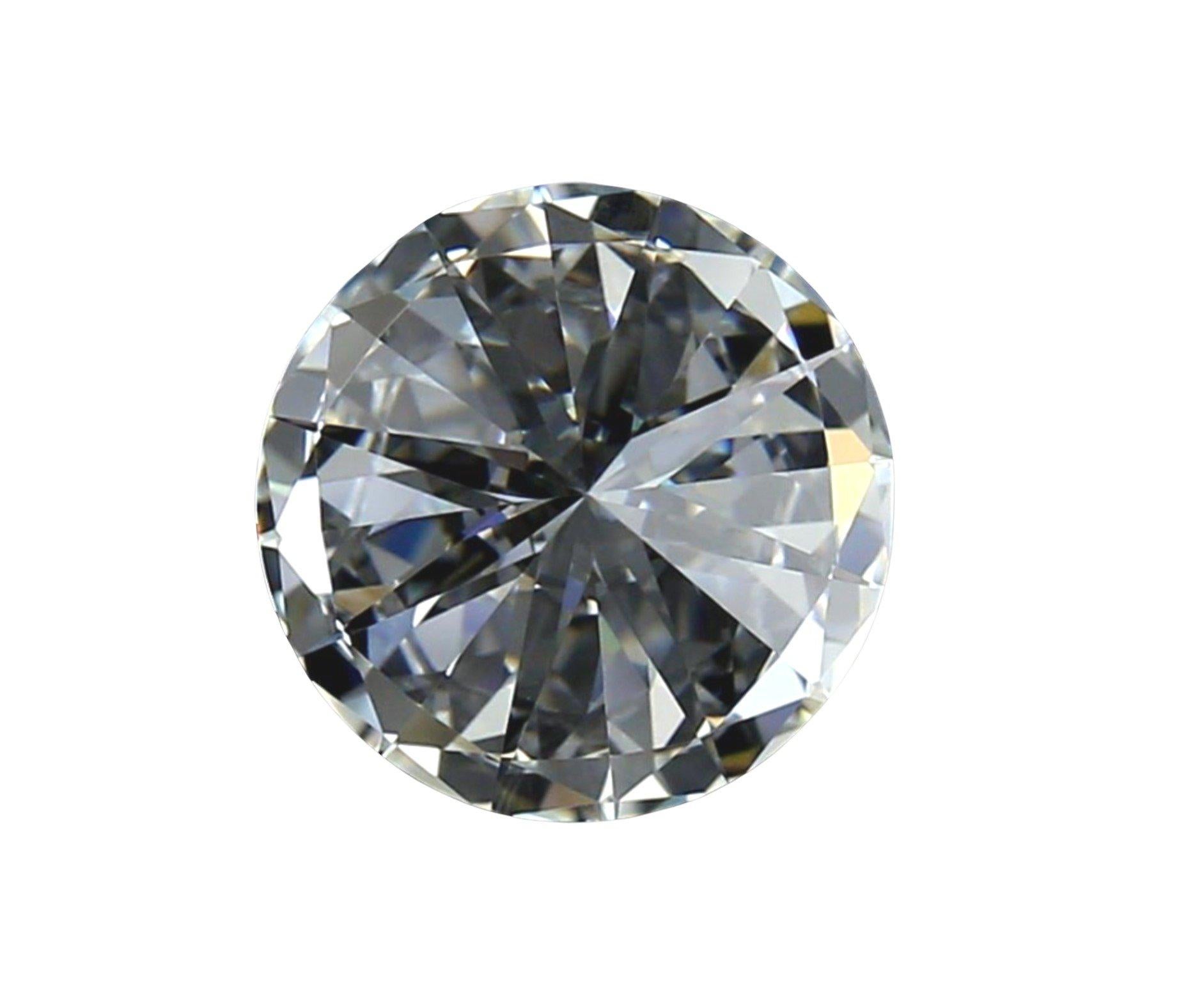 Éblouissant diamant naturel de 1,03 carat rond certifié GIA, I VVS1 en vente 1