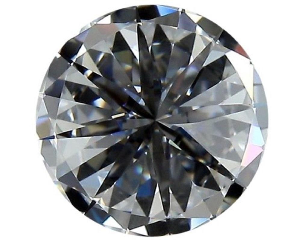 Women's or Men's Dazzling 1 pc Natural Diamond with 0.54 ct  Round D VVS1 GIA Certificate For Sale