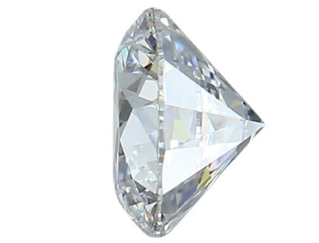Women's or Men's Dazzling 1 pc Natural Diamond with 1.05 ct Round D IF GIA Certificate For Sale