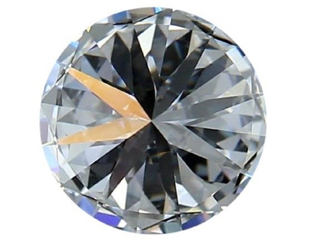 Éblouissant diamant naturel de 1 pièce avec D rond de 1,05 carat, certifié GIA en vente 3