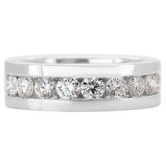 Dazzling 1.00ct Half Eternity Diamond Ring set in 18K White Gold