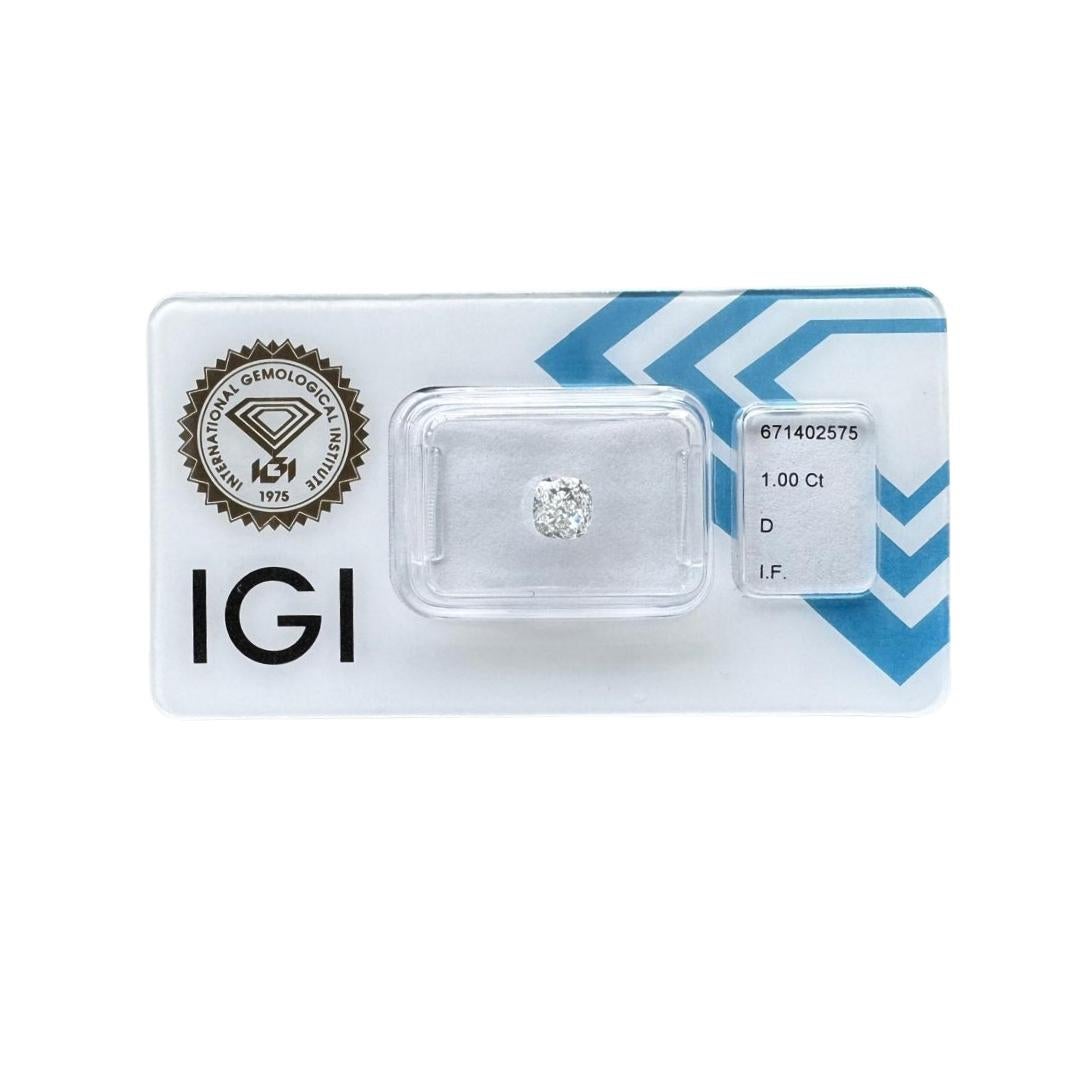 Dazzling 1.00ct Natural Cushion-Shaped Diamond - IGI Certified

A masterpiece of brilliance, this 1.00-carat cushion-cut diamond is a rare treasure. Whether set in a ring, pendant, or other fine jewelry, this diamond will exude timeless elegance.