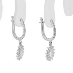 Dazzling 1.01ct Oval Diamond Earrings in 18K White Gold