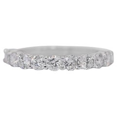 Dazzling 1.03ct Diamonds Half-Eternity Ring in 14k White Gold - IGI Certified Dazzling 1.03ct Diamonds Half-Eternity Ring in 14k White Gold - IGI Certified