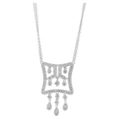 Dazzling 1.03ct Diamonds Necklace in 18k White Gold - IGI Certified