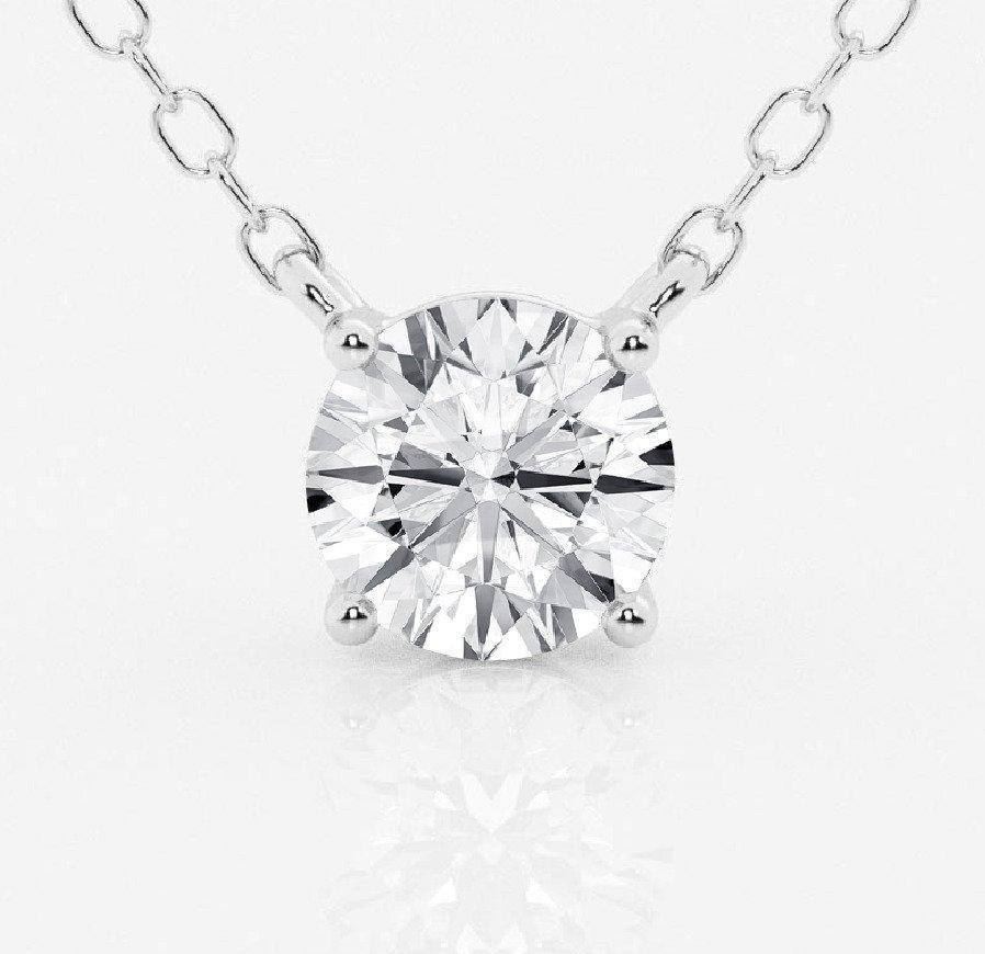 Dazzling 1.05ct Diamond Solitaire Necklace in 18k White Gold - GIA Certified 2