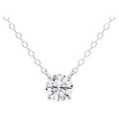 Dazzling 1.05ct Diamond Solitaire Necklace in 18k White Gold - GIA Certified