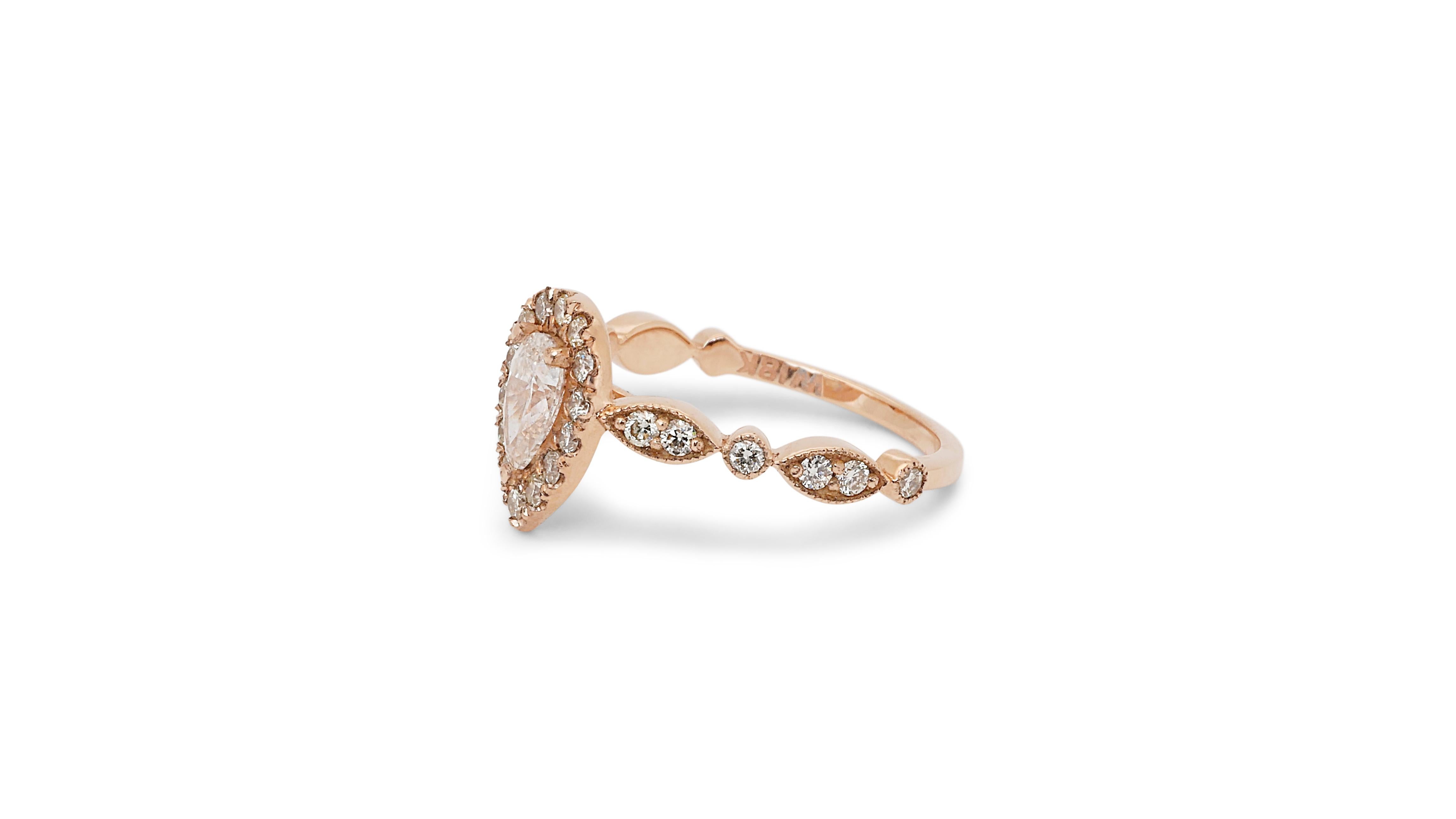 Women's Dazzling 1.21ct Double Excellent Ideal Cut Diamond Halo Ring - GIA Certified For Sale
