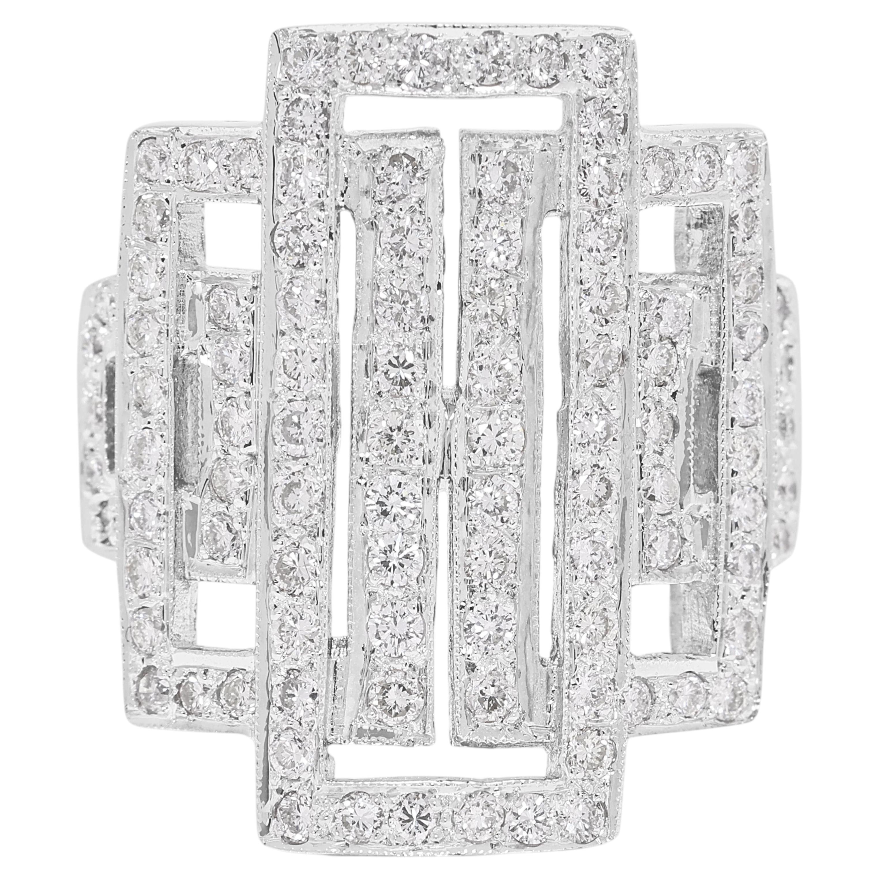Dazzling 1.23ct Diamond Ring in 14K White Gold
