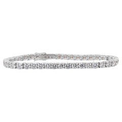 Deslumbrante Pulsera de Tenis de Oro Blanco de 18k con Diamantes de 12,80 ct - Certificado IGI