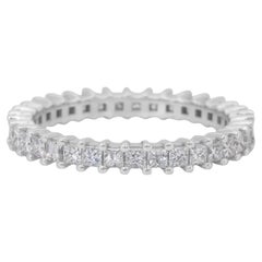 Dazzling 1.30ct Diamonds Eternity Ring in 18k White Gold - IGI Certified