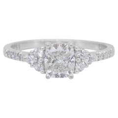Dazzling 1.30ct Diamonds Pave Ring in 18k White Gold - IGI Certified